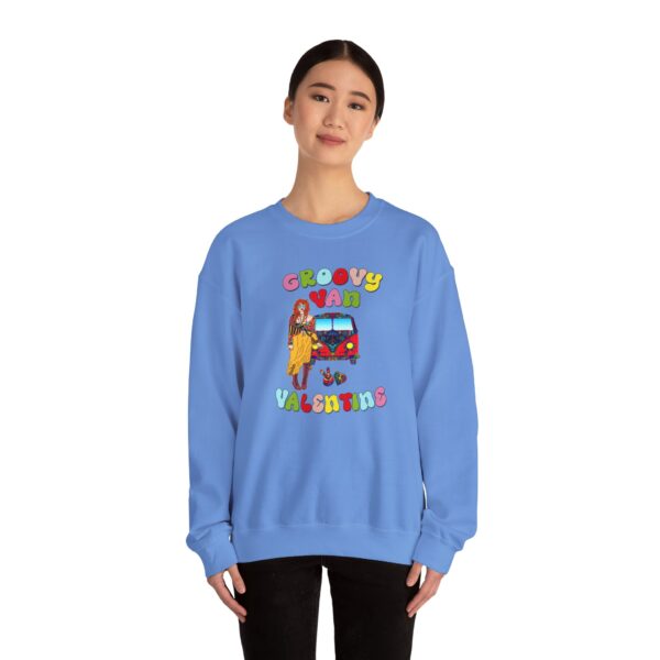 Groovy Van Valentine Unisex Heavy Blend™ Crewneck Sweatshirt - Image 37