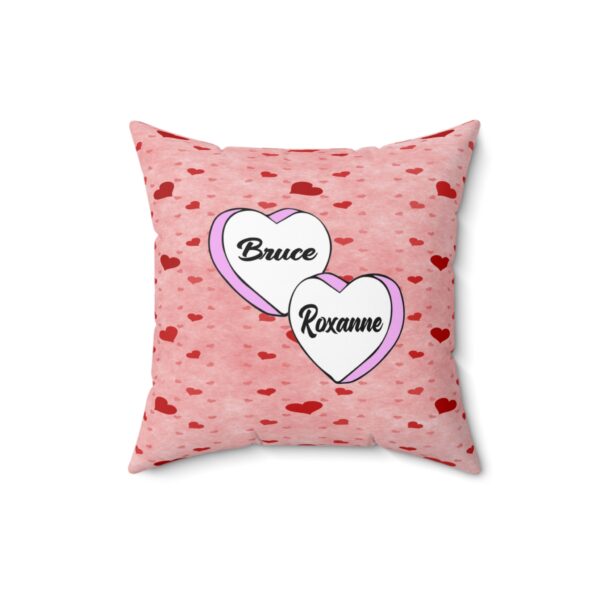 Romantic Valentine Couple's Spun Polyester Square Pillow - Image 4