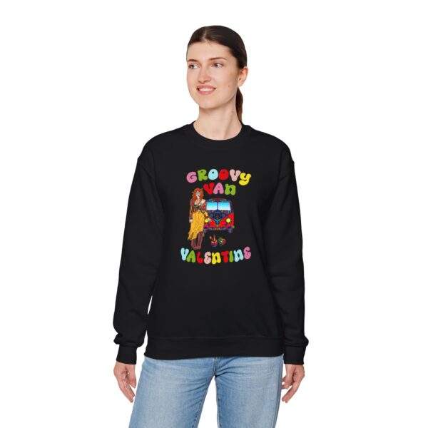 Groovy Van Valentine Unisex Heavy Blend™ Crewneck Sweatshirt