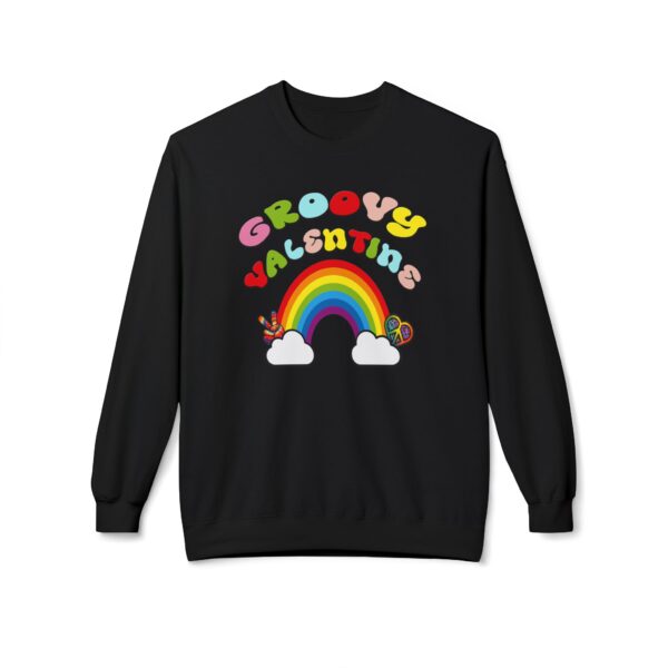 Groovy Valentine Unisex Midweight Softstyle Fleece Crewneck Sweatshirt - Image 9