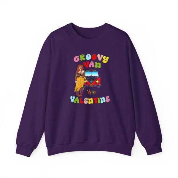 Groovy Van Valentine Unisex Heavy Blend™ Crewneck Sweatshirt - Image 54