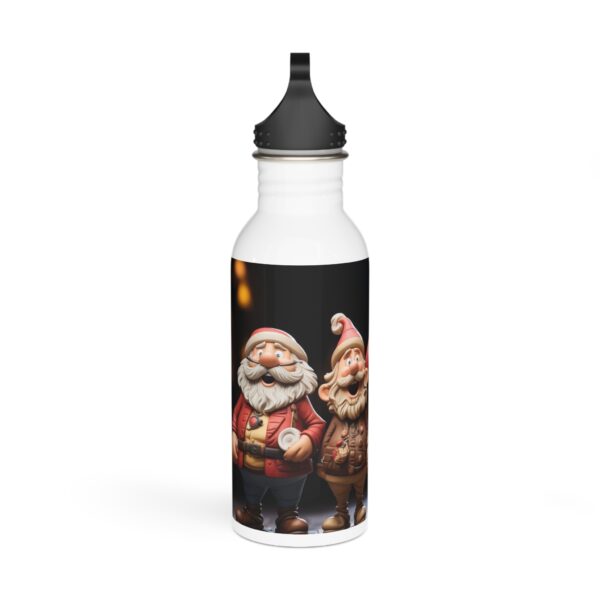 Vintage Christmas Carolers Stainless Steel Water Bottle - Image 2