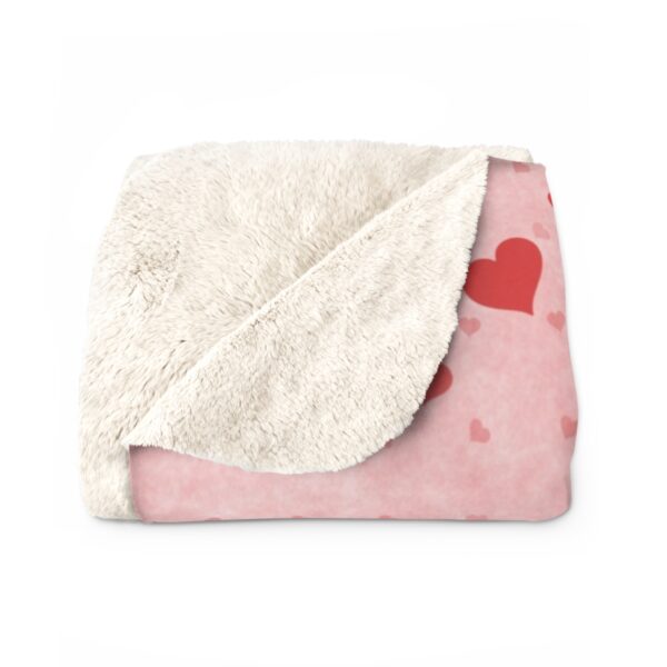 Romantic Valentine Couple's Sherpa Fleece Blanket - Image 6