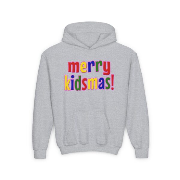 Merry Kidsmas Youth Heavy Blend Hooded Sweatshirt - Image 7