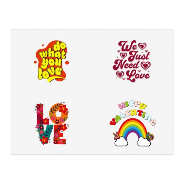 Retro Hippy Valentine Sticker Sheet - Image 13