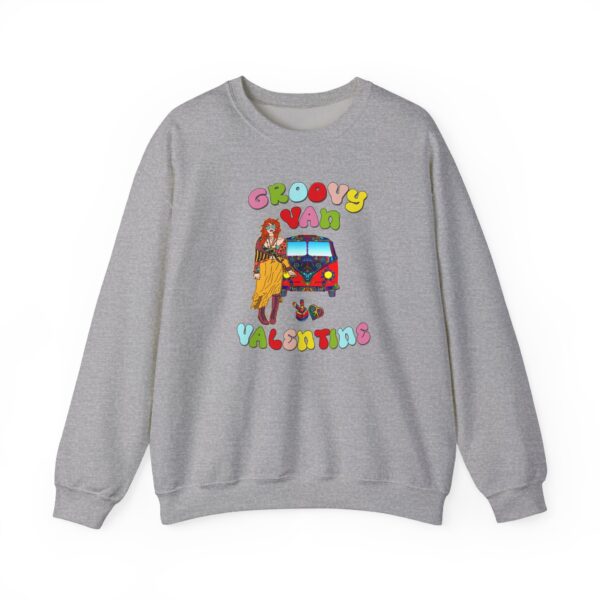 Groovy Van Valentine Unisex Heavy Blend™ Crewneck Sweatshirt - Image 18