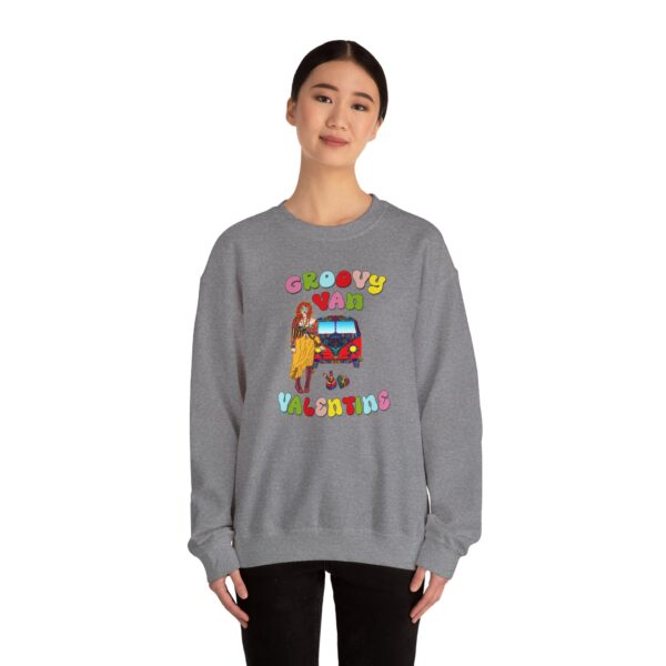 Groovy Van Valentine Unisex Heavy Blend™ Crewneck Sweatshirt - Image 33