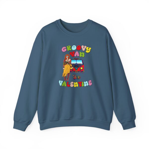 Groovy Van Valentine Unisex Heavy Blend™ Crewneck Sweatshirt - Image 42