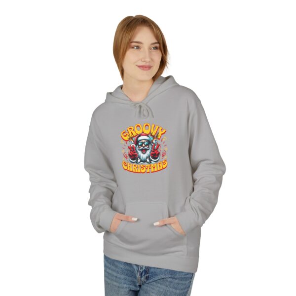 Retro Groovy Christmas Unisex Midweight Softstyle Fleece Hoodie - Image 13