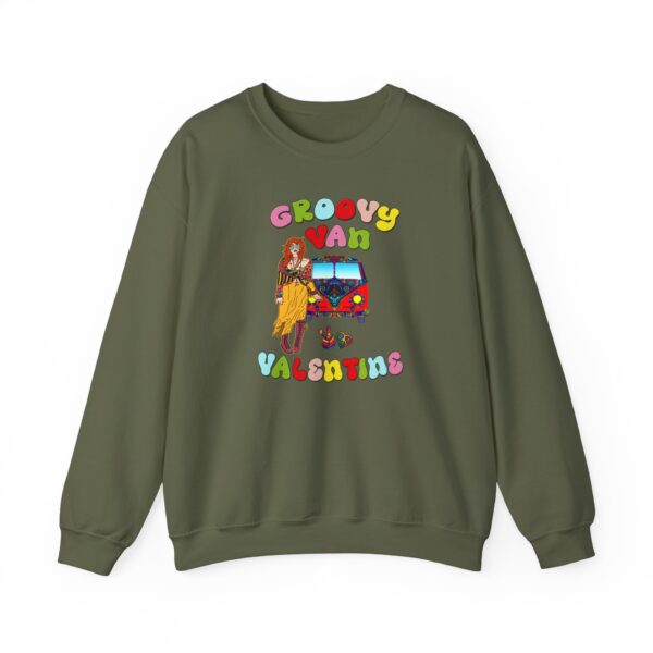 Groovy Van Valentine Unisex Heavy Blend™ Crewneck Sweatshirt - Image 22