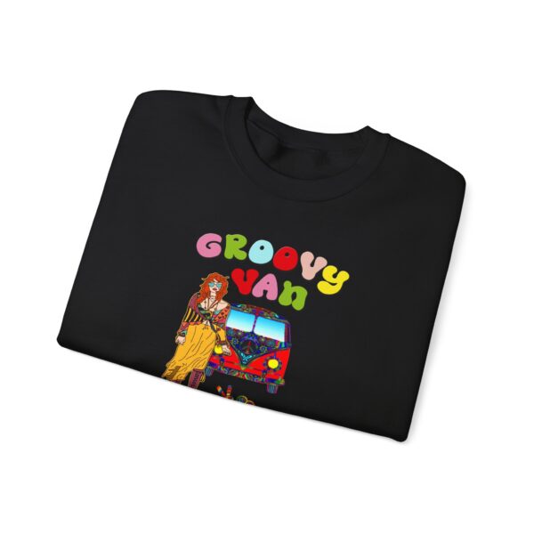 Groovy Van Valentine Unisex Heavy Blend™ Crewneck Sweatshirt - Image 4