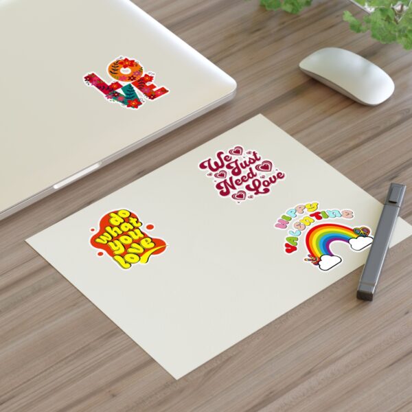 Retro Hippy Valentine Sticker Sheet - Image 3