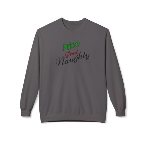 Nice And Naughty Christmas Unisex Midweight Softstyle Fleece Crewneck Sweatshirt - Image 9