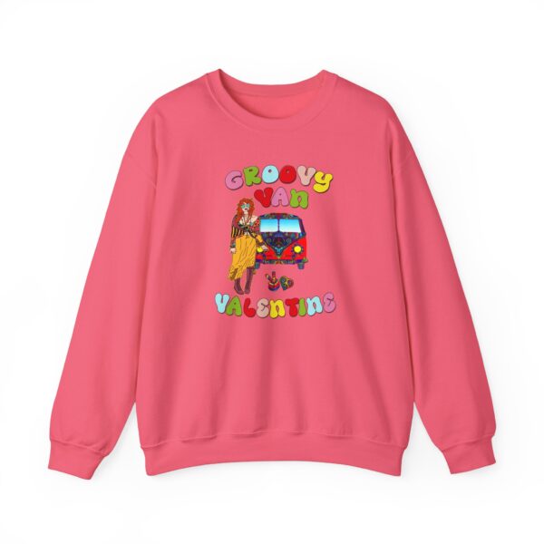 Groovy Van Valentine Unisex Heavy Blend™ Crewneck Sweatshirt - Image 58