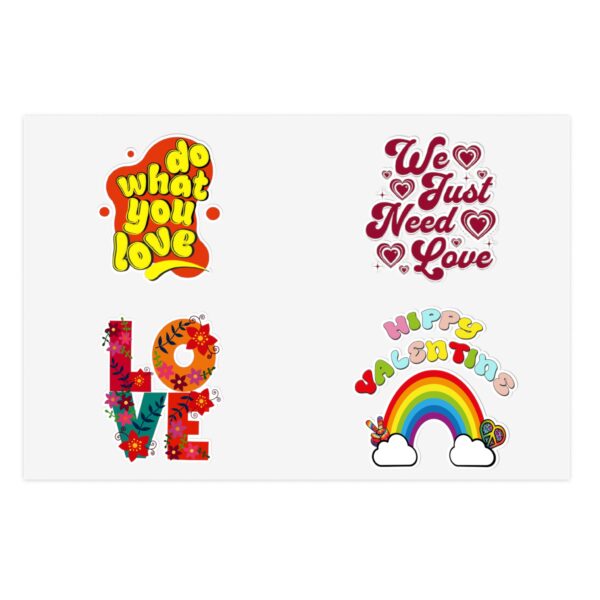 Retro Hippy Valentine Sticker Sheet - Image 5