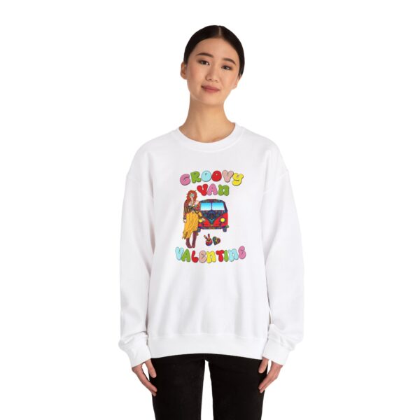 Groovy Van Valentine Unisex Heavy Blend™ Crewneck Sweatshirt - Image 12