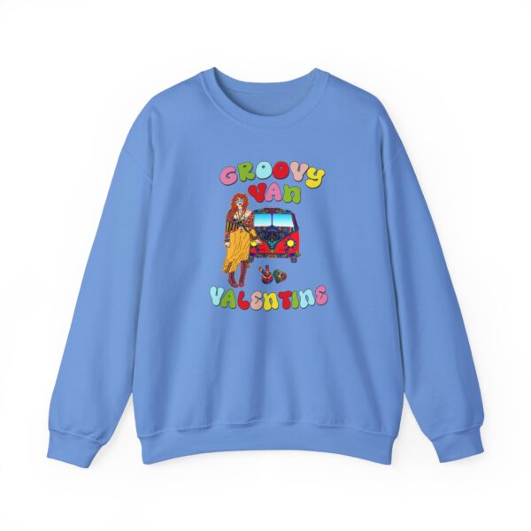 Groovy Van Valentine Unisex Heavy Blend™ Crewneck Sweatshirt - Image 34