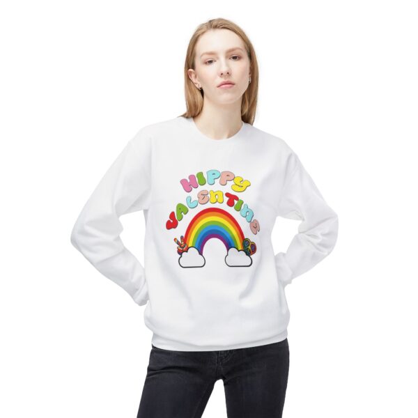 Hippy Valentine Unisex Midweight Softstyle Fleece Crewneck Sweatshirt - Image 8