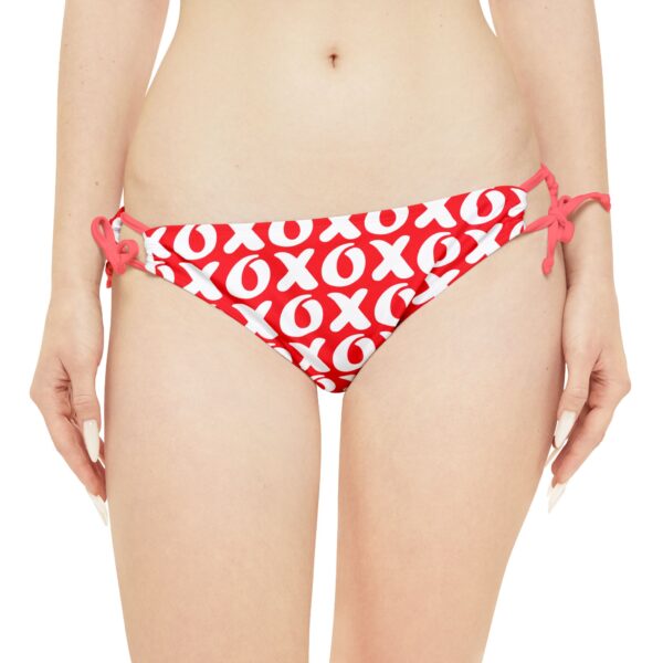 Hugs and Kisses Loop Tie Side Bikini Bottom (AOP) - Image 9