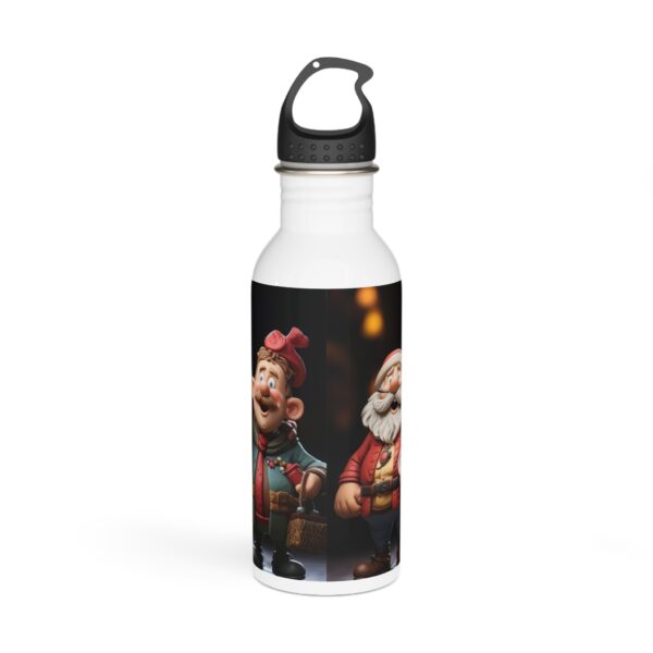 Vintage Christmas Carolers Stainless Steel Water Bottle - Image 3