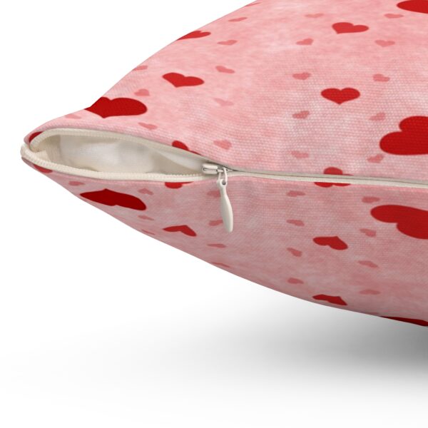 Romantic Valentine Couple's Spun Polyester Square Pillow - Image 3