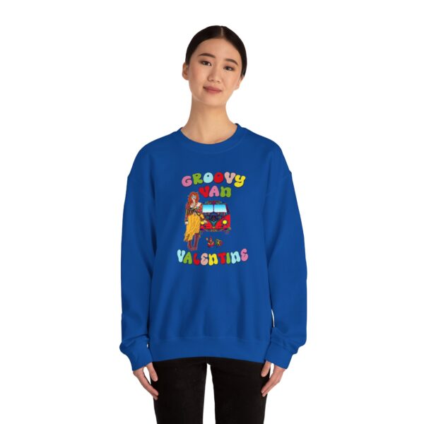 Groovy Van Valentine Unisex Heavy Blend™ Crewneck Sweatshirt - Image 49