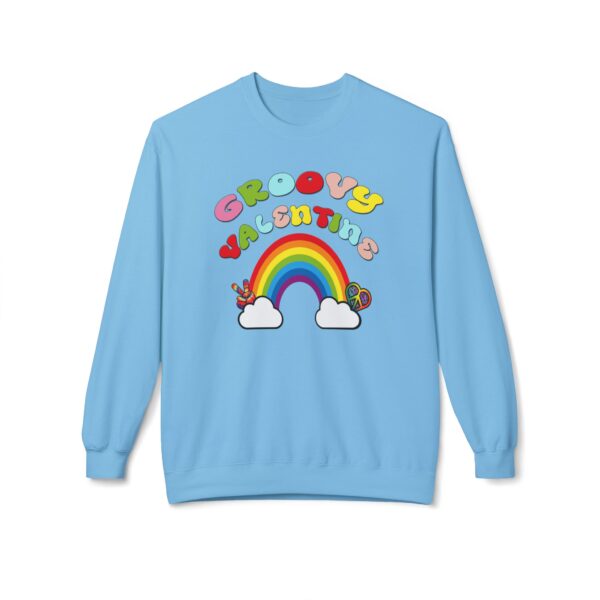 Groovy Valentine Unisex Midweight Softstyle Fleece Crewneck Sweatshirt - Image 33