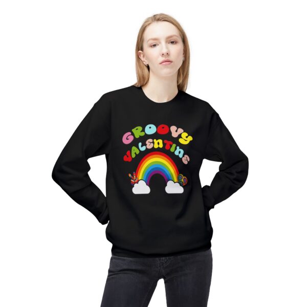 Groovy Valentine Unisex Midweight Softstyle Fleece Crewneck Sweatshirt - Image 11