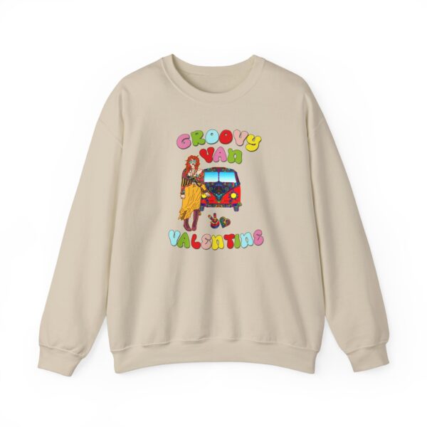 Groovy Van Valentine Unisex Heavy Blend™ Crewneck Sweatshirt - Image 14