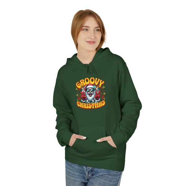 Retro Groovy Christmas Unisex Midweight Softstyle Fleece Hoodie - Image 29