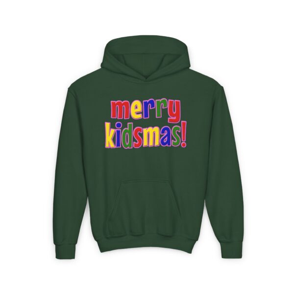 Merry Kidsmas Youth Heavy Blend Hooded Sweatshirt - Image 13