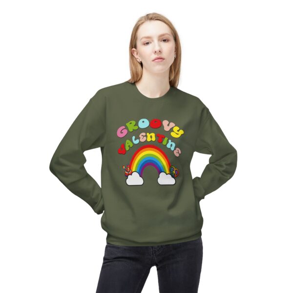 Groovy Valentine Unisex Midweight Softstyle Fleece Crewneck Sweatshirt - Image 23