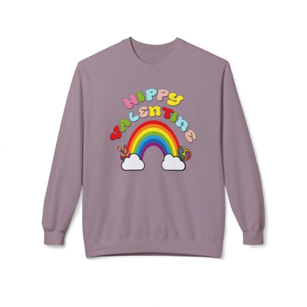 Hippy Valentine Unisex Midweight Softstyle Fleece Crewneck Sweatshirt - Image 2