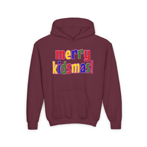 Merry Kidsmas Youth Heavy Blend Hooded Sweatshirt - Image 11