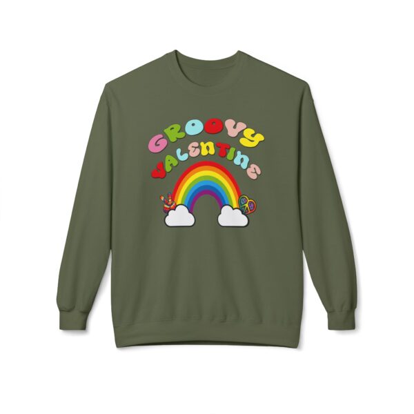 Groovy Valentine Unisex Midweight Softstyle Fleece Crewneck Sweatshirt - Image 21