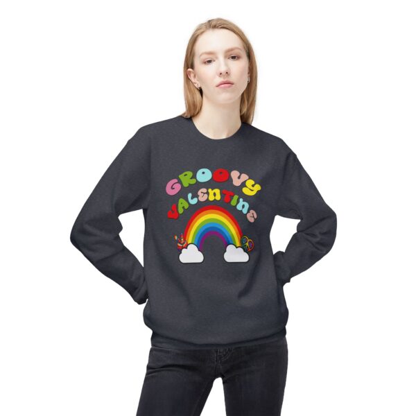 Groovy Valentine Unisex Midweight Softstyle Fleece Crewneck Sweatshirt - Image 31