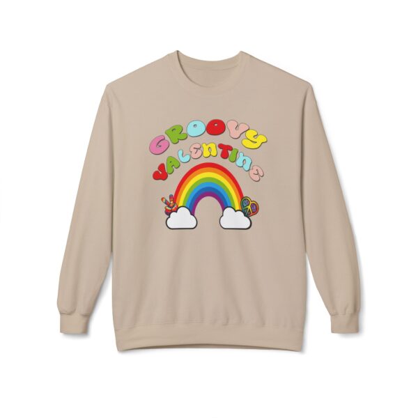 Groovy Valentine Unisex Midweight Softstyle Fleece Crewneck Sweatshirt - Image 13