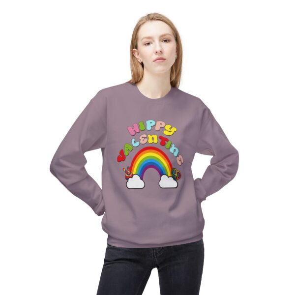 Hippy Valentine Unisex Midweight Softstyle Fleece Crewneck Sweatshirt - Image 4