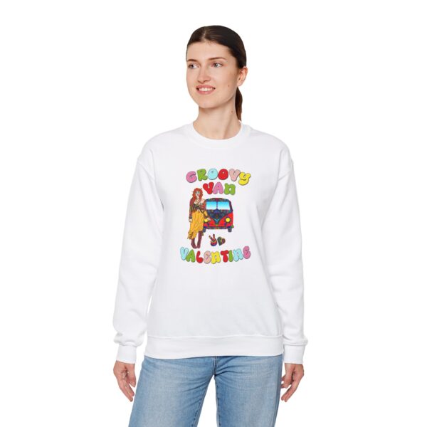 Groovy Van Valentine Unisex Heavy Blend™ Crewneck Sweatshirt - Image 13