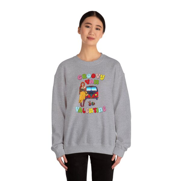 Groovy Van Valentine Unisex Heavy Blend™ Crewneck Sweatshirt - Image 21