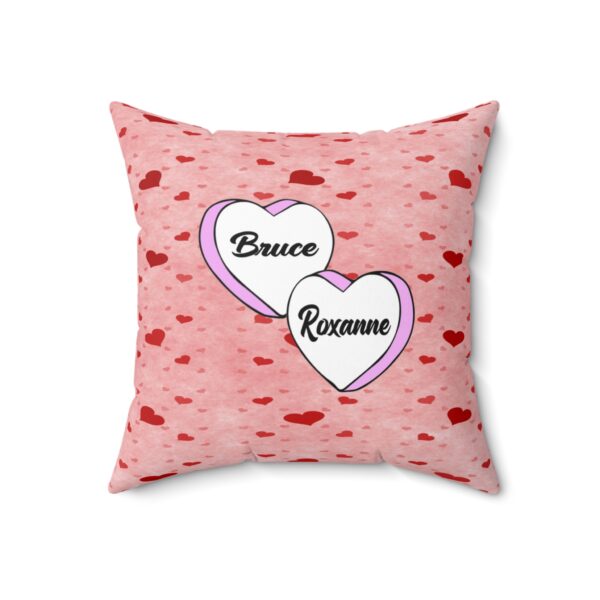 Romantic Valentine Couple's Spun Polyester Square Pillow - Image 7