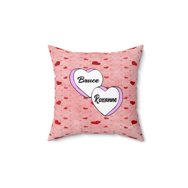 Romantic Valentine Couple's Spun Polyester Square Pillow