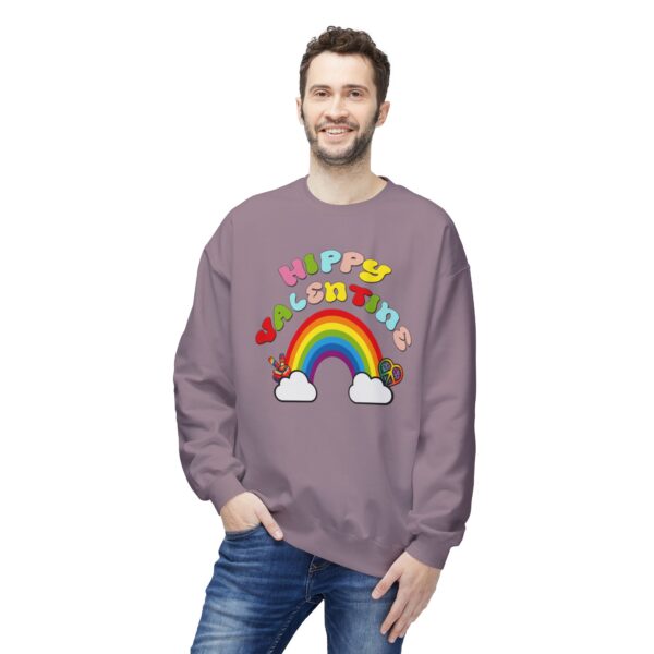 Hippy Valentine Unisex Midweight Softstyle Fleece Crewneck Sweatshirt