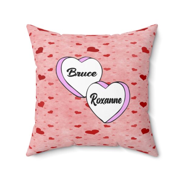 Romantic Valentine Couple's Spun Polyester Square Pillow - Image 10