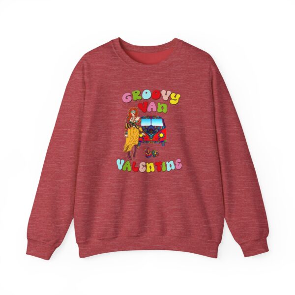 Groovy Van Valentine Unisex Heavy Blend™ Crewneck Sweatshirt - Image 66