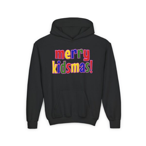 Merry Kidsmas Youth Heavy Blend Hooded Sweatshirt - Image 5