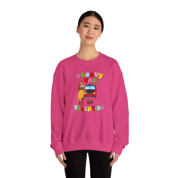 Groovy Van Valentine Unisex Heavy Blend™ Crewneck Sweatshirt - Image 65