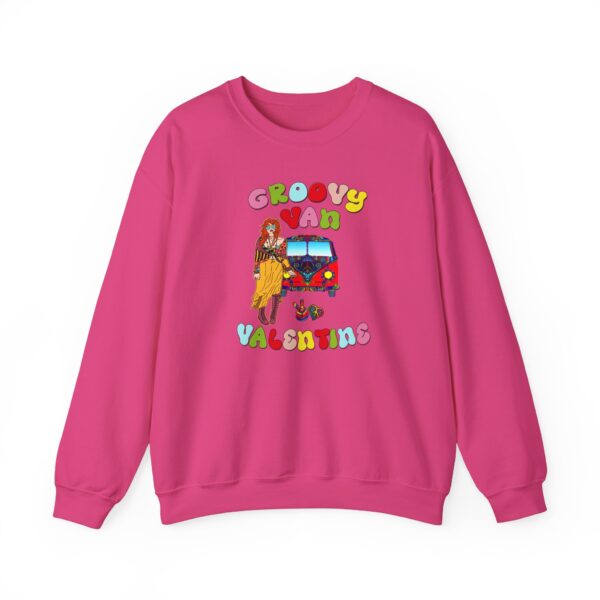 Groovy Van Valentine Unisex Heavy Blend™ Crewneck Sweatshirt - Image 62