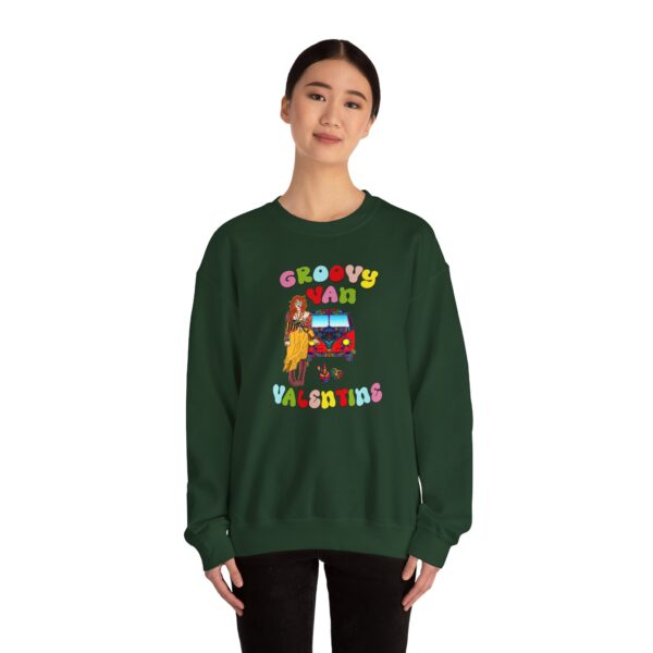 Groovy Van Valentine Unisex Heavy Blend™ Crewneck Sweatshirt - Image 29