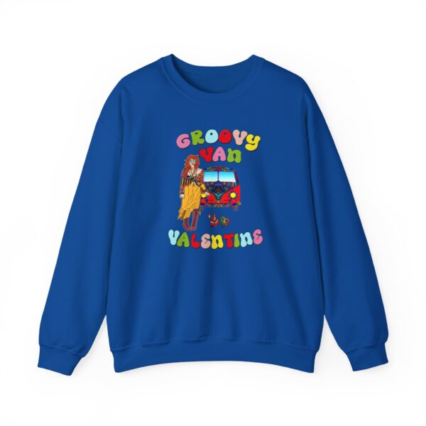 Groovy Van Valentine Unisex Heavy Blend™ Crewneck Sweatshirt - Image 46